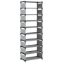 Zapatero 10 niveles gris 54x28x158 cm tejido no tejido de , Zapateros y organizadores de calzado - Ref: Foro24-4100624, Preci...