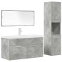 Juego muebles de baño 4 pzas madera contrachapada gris hormigón de , Muebles de baño - Ref: Foro24-3324900, Precio: 375,03 €,...