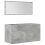 Juego muebles de baño 4 pzas madera contrachapada gris hormigón de , Muebles de baño - Ref: Foro24-3324900, Precio: 375,03 €,...