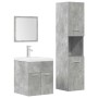 Juego muebles de baño 4 pzas madera contrachapada gris hormigón de , Muebles de baño - Ref: Foro24-3324898, Precio: 224,72 €,...