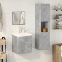 Juego muebles de baño 4 pzas madera contrachapada gris hormigón de , Muebles de baño - Ref: Foro24-3324898, Precio: 224,72 €,...