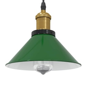 Lámpara colgante regulable en altura E27 verde brillante Ø 22cm de , Lámparas - Ref: Foro24-4103445, Precio: 29,60 €, Descuen...