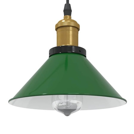 Lámpara colgante regulable en altura E27 verde brillante Ø 22cm de , Lámparas - Ref: Foro24-4103445, Precio: 29,60 €, Descuen...