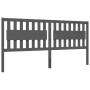 Estructura de cama con cabecero madera maciza gris 200x200 cm de vidaXL, Camas y somieres - Ref: Foro24-3194333, Precio: 187,...