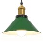 Lámpara colgante regulable en altura E27 verde brillante Ø 22cm de , Lámparas - Ref: Foro24-4103445, Precio: 29,60 €, Descuen...