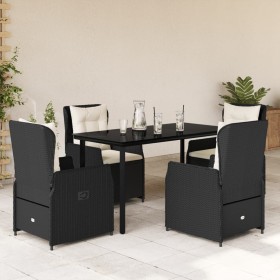 Set de muebles jardín 5 pzas con cojines ratán sintético negro en Conjuntos de jardín | Comprar online en Foru.es