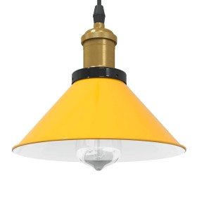 Lámpara colgante regulable altura E27 amarillo brillante Ø 22cm de , Lámparas - Ref: Foro24-4103447, Precio: 29,60 €, Descuen...