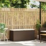 Banco de jardín con cojín ratán sintético marrón 110x40x44 cm de , Bancos de jardín - Ref: Foro24-4104146, Precio: 106,27 €, ...