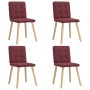 Sillas de comedor 4 unidades tela rojo tinto de , Sillas de comedor - Ref: Foro24-3315171, Precio: 194,27 €, Descuento: %