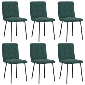 Sillas de comedor 6 unidades terciopelo verde oscuro de , Sillas de comedor - Ref: Foro24-3315429, Precio: 296,24 €, Descuent...