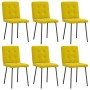 Sillas de comedor 6 unidades terciopelo amarillo de , Sillas de comedor - Ref: Foro24-3315434, Precio: 234,66 €, Descuento: %