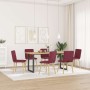 Sillas de comedor 6 unidades tela rojo tinto de , Sillas de comedor - Ref: Foro24-3315441, Precio: 290,21 €, Descuento: %