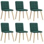 Sillas de comedor 6 unidades tela verde oscuro de , Sillas de comedor - Ref: Foro24-3315443, Precio: 288,52 €, Descuento: %