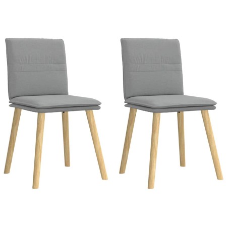 Sillas de comedor giratorias 2 unidades tela gris claro de , Sillas de comedor - Ref: Foro24-4101255, Precio: 109,57 €, Descu...