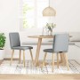 Sillas de comedor giratorias 2 unidades tela gris claro de , Sillas de comedor - Ref: Foro24-4101255, Precio: 109,57 €, Descu...