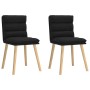 Sillas de comedor 2 unidades tela negro de , Sillas de comedor - Ref: Foro24-4101295, Precio: 109,95 €, Descuento: %