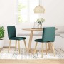 Sillas de comedor 2 unidades tela verde oscuro de , Sillas de comedor - Ref: Foro24-4101260, Precio: 109,08 €, Descuento: %