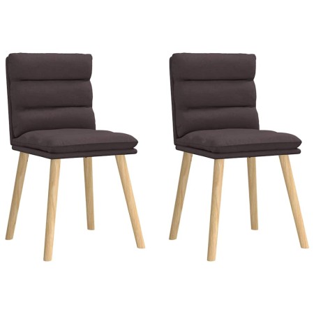 Sillas de comedor 2 unidades tela marrón oscuro de , Sillas de comedor - Ref: Foro24-4101297, Precio: 109,95 €, Descuento: %