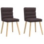 Sillas de comedor 2 unidades tela marrón oscuro de , Sillas de comedor - Ref: Foro24-4101297, Precio: 109,95 €, Descuento: %