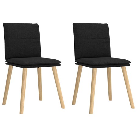 Sillas de comedor 2 unidades tela negro de , Sillas de comedor - Ref: Foro24-4101257, Precio: 110,42 €, Descuento: %