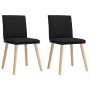Sillas de comedor 2 unidades tela negro de , Sillas de comedor - Ref: Foro24-4101257, Precio: 110,42 €, Descuento: %