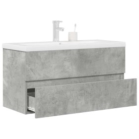 Set muebles de baño 2 piezas madera contrachapada gris hormigón de , Muebles de baño - Ref: Foro24-3324916, Precio: 304,40 €,...