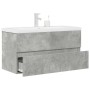 Set muebles de baño 2 piezas madera contrachapada gris hormigón de , Muebles de baño - Ref: Foro24-3324916, Precio: 304,40 €,...