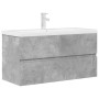 Set muebles de baño 2 piezas madera contrachapada gris hormigón de , Muebles de baño - Ref: Foro24-3324916, Precio: 304,40 €,...