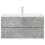 Set muebles de baño 2 piezas madera contrachapada gris hormigón de , Muebles de baño - Ref: Foro24-3324916, Precio: 304,40 €,...