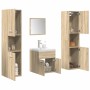 Juego de muebles de baño 5 pzas madera ingeniería roble Sonoma de , Muebles de baño - Ref: Foro24-3325029, Precio: 261,53 €, ...