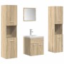 Juego de muebles de baño 5 pzas madera ingeniería roble Sonoma de , Muebles de baño - Ref: Foro24-3325029, Precio: 261,53 €, ...