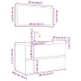 Set de muebles de baño 3 pzas madera contrachapada roble Sonoma de , Muebles de baño - Ref: Foro24-3325043, Precio: 254,04 €,...