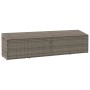 Caja de almacenaje de jardín ratán sintético gris 220x50x58 cm de , Cajas de almacenaje para exteriores - Ref: Foro24-4104076...
