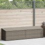 Caja de almacenaje de jardín ratán sintético gris 220x50x58 cm de , Cajas de almacenaje para exteriores - Ref: Foro24-4104076...