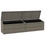 Caja de almacenaje de jardín ratán sintético gris 220x50x58 cm de , Cajas de almacenaje para exteriores - Ref: Foro24-4104076...