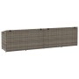 Caja de almacenaje de jardín ratán sintético gris 220x50x58 cm de , Cajas de almacenaje para exteriores - Ref: Foro24-4104076...