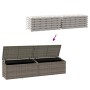 Caja de almacenaje de jardín ratán sintético gris 220x50x58 cm de , Cajas de almacenaje para exteriores - Ref: Foro24-4104076...