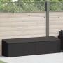 Caja de almacenaje de jardín ratán sintético negro 220x50x58 cm de , Cajas de almacenaje para exteriores - Ref: Foro24-410407...