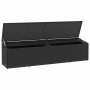 Caja de almacenaje de jardín ratán sintético negro 220x50x58 cm de , Cajas de almacenaje para exteriores - Ref: Foro24-410407...
