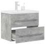 Set muebles de baño 2 piezas madera contrachapada gris hormigón de , Muebles de baño - Ref: Foro24-3324961, Precio: 195,78 €,...