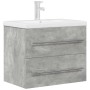 Set muebles de baño 2 piezas madera contrachapada gris hormigón de , Muebles de baño - Ref: Foro24-3324961, Precio: 195,78 €,...