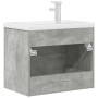 Set muebles de baño 2 piezas madera contrachapada gris hormigón de , Muebles de baño - Ref: Foro24-3324961, Precio: 195,78 €,...