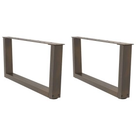 Patas para mesa de comedor en forma de V 2 uds acero natural de , Patas para mesas - Ref: Foro24-4012619, Precio: 70,29 €, De...