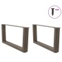 Patas para mesa de comedor en forma de V 2 uds acero natural de , Patas para mesas - Ref: Foro24-4012619, Precio: 70,29 €, De...