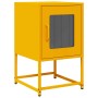 Mesita de noche acero laminado en frío amarillo 36x39x60,5 cm de , Mesitas de noche - Ref: Foro24-853329, Precio: 52,65 €, De...