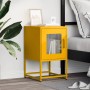 Mesita de noche acero laminado en frío amarillo 36x39x60,5 cm de , Mesitas de noche - Ref: Foro24-853329, Precio: 52,65 €, De...