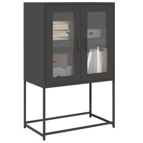 Aparador de acero negro 68x39x107 cm de , Aparadores - Ref: Foro24-853374, Precio: 93,06 €, Descuento: %