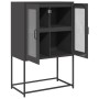 Aparador de acero negro 68x39x107 cm de , Aparadores - Ref: Foro24-853374, Precio: 93,06 €, Descuento: %