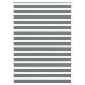 Estor cebra gris oscuro tejido ancho 150,9 cm poliéster de , Persianas y estores - Ref: Foro24-4014194, Precio: 38,42 €, Desc...