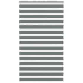 Estor cebra gris oscuro tejido ancho 125,9 cm poliéster de , Persianas y estores - Ref: Foro24-4014189, Precio: 37,03 €, Desc...